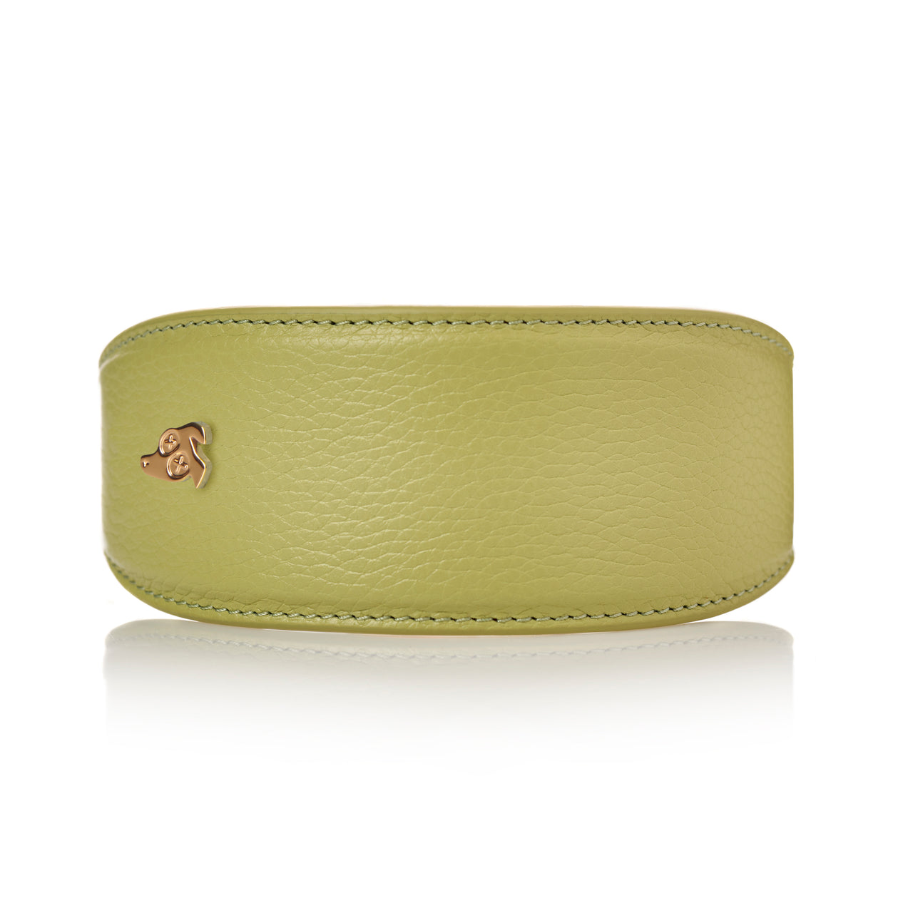 Leather Dog Collar (for Greyhounds) - Spring Green