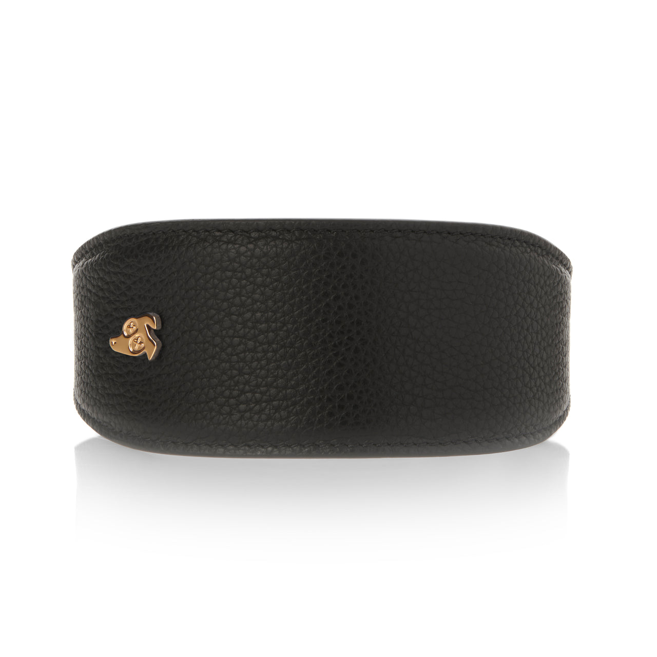 Wide Leather Dog Collar - Black