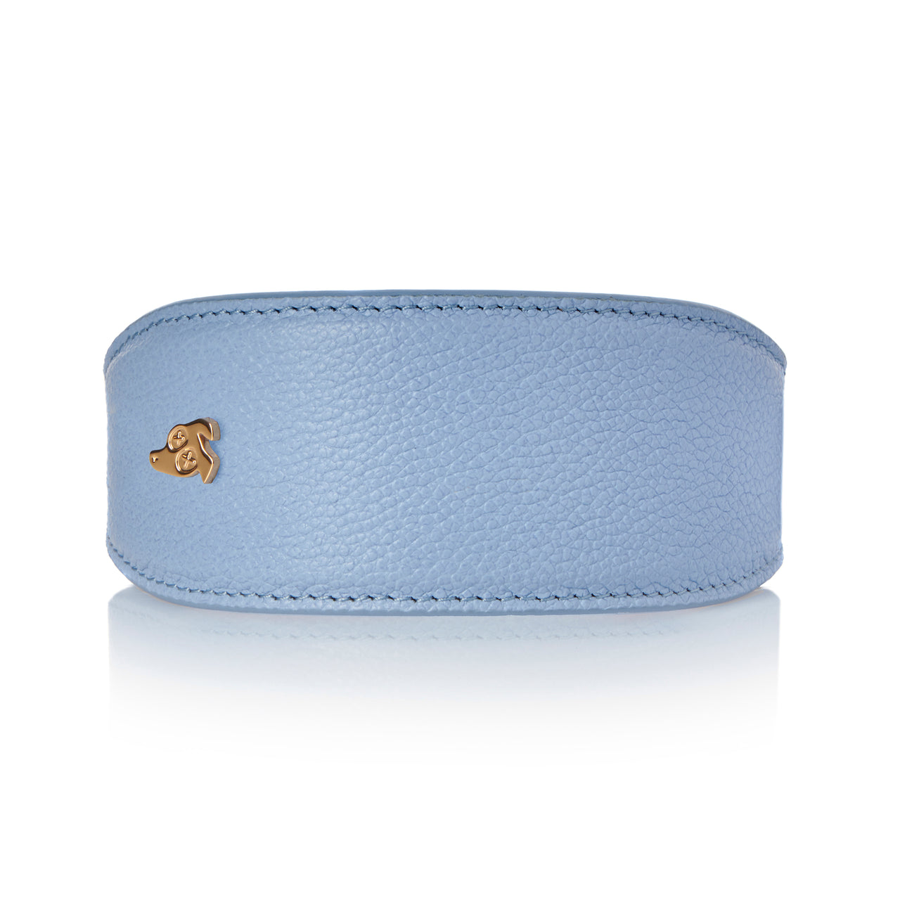 Leather Dog Collar (for Greyhounds) - Ciel Blue