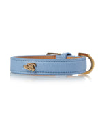 Dog Collar in Small Grained Leather - Ciel