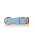 Dog Collar in Small Grained Leather - Ciel