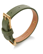 Dog Collar in Small Grained Leather - Olive