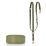 Matching Sparky Dog Collar and Leash - Olive (for Greyhounds)