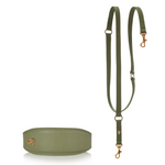 Matching Sparky Dog Collar and Leash - Olive (for Greyhounds)